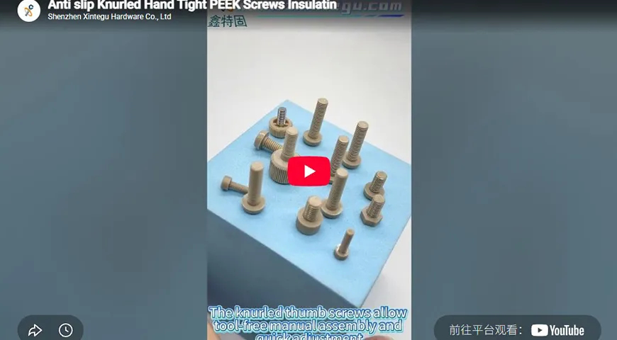 Anti-slip Knurled Hand-Tight PEEK Screws Insulatin
