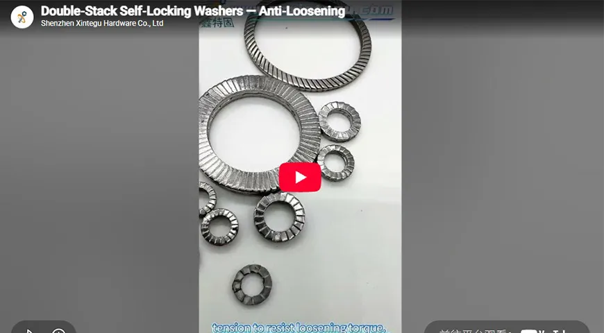 Double‑Stack Self‑Locking Washers — Anti‑Loosening