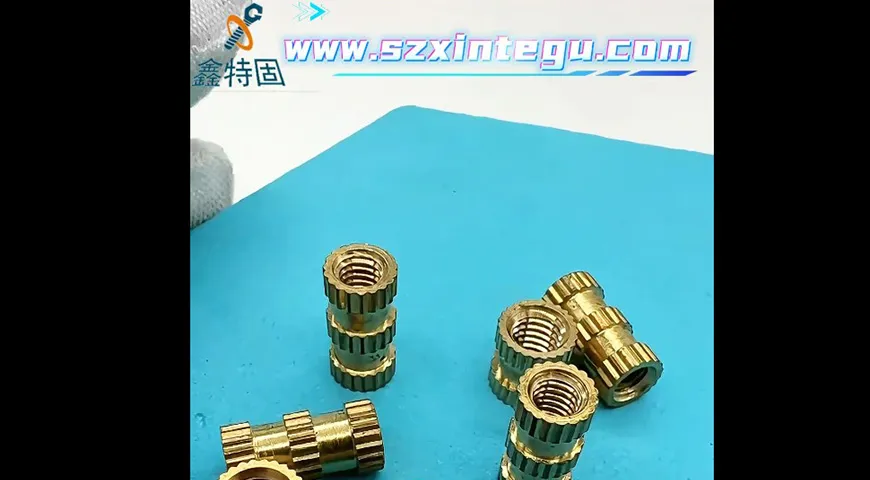 Brass Knurled Injection Molded Insert Nuts, Anti-p